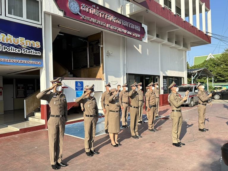 29 มี.ค.65 อบรมปล่อยแถว,ประชุมชี้แจงภารกิจ,เคารพธงชาติฯ