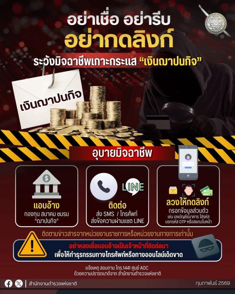 อย่าเชื่อ อย่ารีบ อย่ากดลิงก์