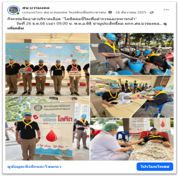 โลหิตต่อชีวิตเพื่อตำรวจและทหารกล้า
